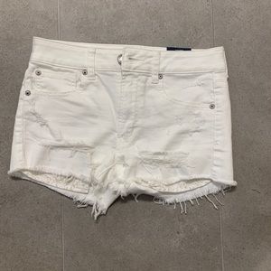 NWT AE white Hi-Rise Shortie Stretch size 2